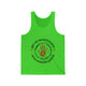Débardeur vert vif pour homme avec un motif religieux centré sur la guérison divine.
