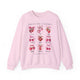 Sweat-shirt rose pâle illustré de fruits et de nœuds avec le texte Fruit de l'Esprit.