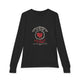 T-shirt noir à manches longues pour enfant avec un motif religieux centré sur la poitrine.