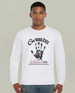 T-shirt blanc manches longues pour homme avec empreinte de main et texte biblique Éphésiens 2:10.
