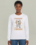 T-shirt blanc à manches longues pour femme avec illustration chrétienne Les Maths de Dieu.