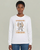 T-shirt blanc à manches longues pour femme avec illustration chrétienne Les Maths de Dieu.