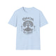 T-shirt bleu clair pour homme avec une illustration d'arbre et le texte Enraciné en Christ.