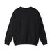 Sweat-shirt noir à col rond pour homme, présenté de dos sur un fond blanc.