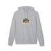 Sweat à capuche gris avec le logo Jesus est mon superhéros imprimé sur la poitrine.