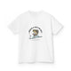 T-shirt blanc pour enfant avec une illustration de poisson et le texte Jésus a fait de moi.