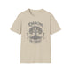 T-shirt beige pour femme avec une illustration d'arbre et le texte Enraciné en Christ.