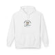 Sweat à capuche blanc avec un motif illustrant un poisson et le texte Jésus a fait de moi un pêcheur.