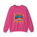 Sweat-shirt rose pour homme avec une illustration style comics Jésus est mon superhéros.