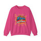 Sweat-shirt rose pour homme avec une illustration style comics Jésus est mon superhéros.
