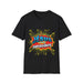 T-shirt noir pour homme avec un motif style bande dessinée Jésus est mon superhéros.