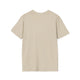 T-shirt pour femme de couleur beige uni vu de dos.