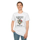 T-shirt blanc homme Magnifiquement Brisé avec cœur anatomique fleuri et verset biblique.
