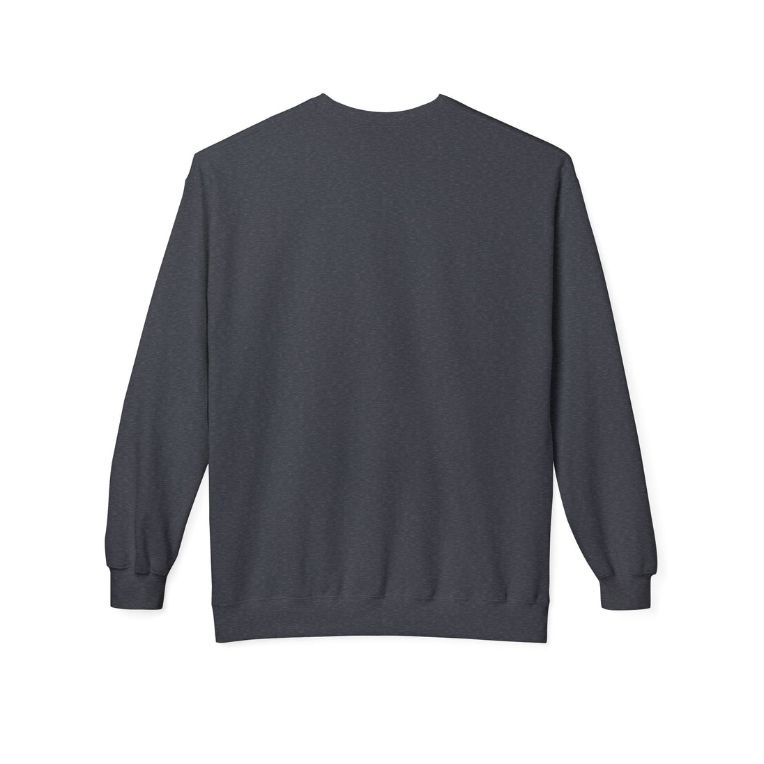 Sweat-shirt pour femme gris anthracite à manches longues et col rond, vu de dos.