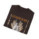 T-shirt marron pour homme avec une illustration de poissons et de pains et le texte Les Maths de Dieu.