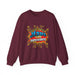 Sweat-shirt bordeaux pour homme avec une illustration style comics Jésus est mon superhéros.