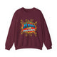 Sweat-shirt bordeaux pour homme avec une illustration style comics Jésus est mon superhéros.