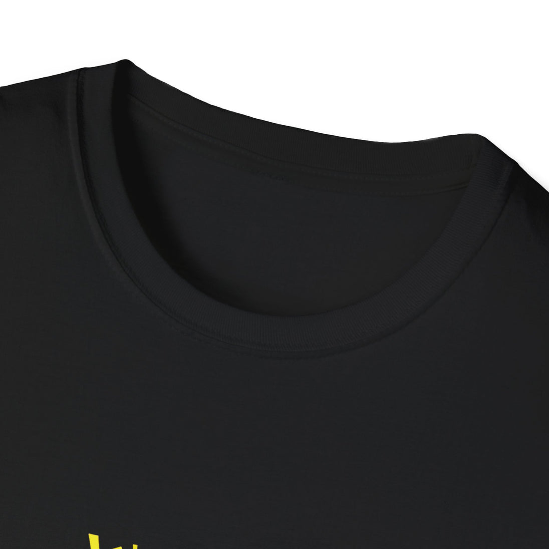 T-shirt noir à col rond avec l'inscription Jésus est mon superhéros en style bande dessinée.