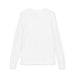 T-shirt blanc à manches longues pour enfant avec poignets côtelés.