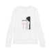 T-shirt blanc à manches longues pour enfant avec une illustration religieuse et du texte en français.