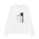 T-shirt blanc à manches longues pour enfant avec une illustration religieuse et du texte en français.