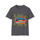 T-shirt gris pour homme avec un motif style bande dessinée Jésus est mon superhéros.