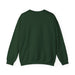 Sweat-shirt à col rond pour homme de couleur vert foncé, présenté de dos sur fond blanc.
