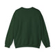 Sweat-shirt à col rond pour homme de couleur vert foncé, présenté de dos sur fond blanc.