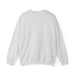 Sweat-shirt gris chiné à col rond pour femme, présenté de dos sur fond blanc.