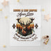 Couverture pour bébé en polaire blanche illustrée d'un cerf et du verset du Psaume 42:2.