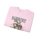 Sweat-shirt rose plié avec une illustration de cœur floral, un papillon et le texte Magnifiquelement.