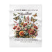 Couverture blanche en polaire ornée d'un bouquet floral, de papillons et du Psaume 139:14.