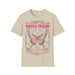 T-shirt beige pour homme avec un papillon et le texte biblique 2 Corinthiens 5:17.