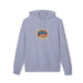 Sweat à capuche bleu lavande avec le motif graphique Jésus est mon superhéros sur la poitrine.