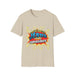 T-shirt beige pour homme avec une illustration style bande dessinée Jésus est mon superhéros.