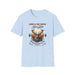 T-shirt bleu clair pour homme avec une illustration de cerf et le texte biblique Psaume 42:2.