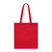 Un sac fourre-tout en coton biologique de couleur rouge avec de longues anses.