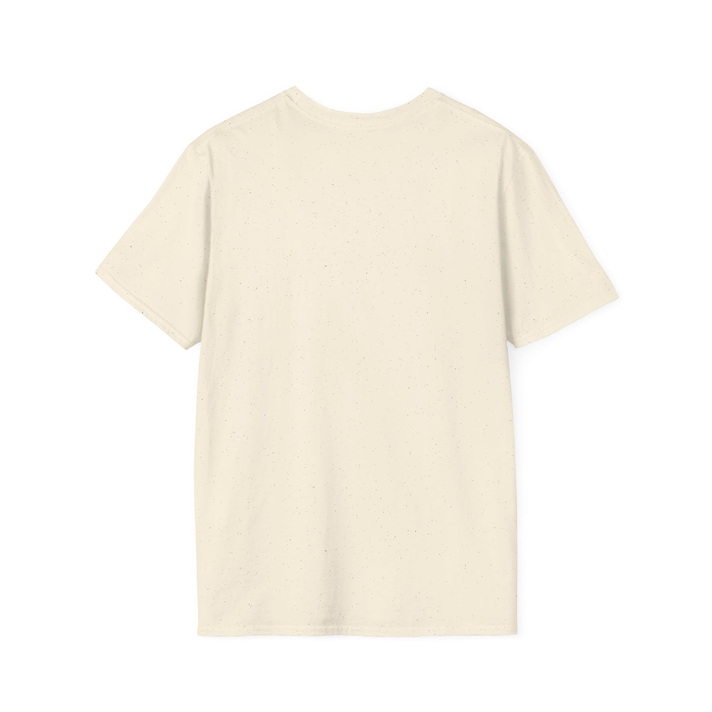 T-shirt pour femme de couleur crème chiné, présenté de dos.