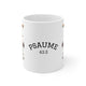 Mug blanc en céramique avec l'inscription Psaume 42:2 et un motif de cerf.
