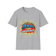 T-shirt gris pour homme avec un motif style bande dessinée Jésus est mon superhéros.
