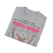T-shirt gris plié avec l'inscription Si quelqu'un est en Christ, il est une nouvelle création.