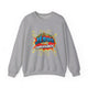 Sweat-shirt gris à col rond avec un motif style bande dessinée Jésus est mon superhéros.