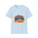 T-shirt bleu clair pour homme avec un motif style bande dessinée Jésus est mon superhéros.