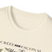 T-shirt femme en coton chiné crème avec l'inscription Créée de façon merveilleuse.