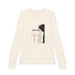 T-shirt à manches longues beige pour enfant avec une illustration de Jésus et des inscriptions.