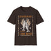 T-shirt marron pour homme avec une illustration chrétienne sur le thème de la multiplication.