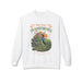 Sweat-shirt blanc pour femme avec un motif de paon et le texte Mais soyez transformés.