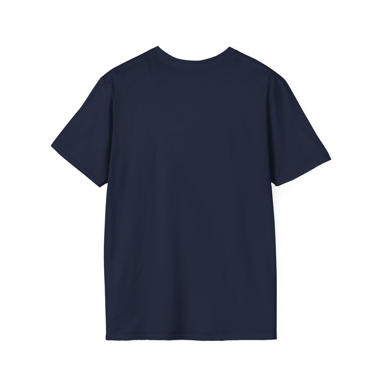 T-shirt bleu marine uni pour homme à manches courtes et col rond.