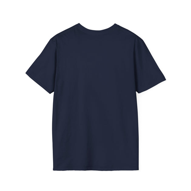 T-shirt bleu marine uni pour homme à manches courtes et col rond.
