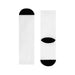 Paire de chaussettes blanches personnalisables avec talon et pointe noirs.
